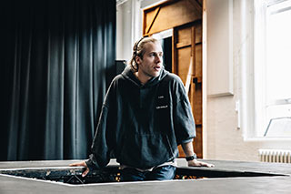 Ed McVey in rehearsals