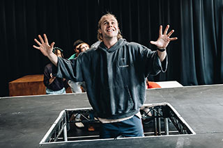 Ed McVey in rehearsals