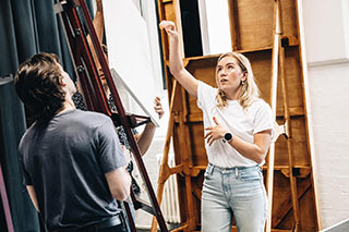 Hollie Sullivan in rehearsals